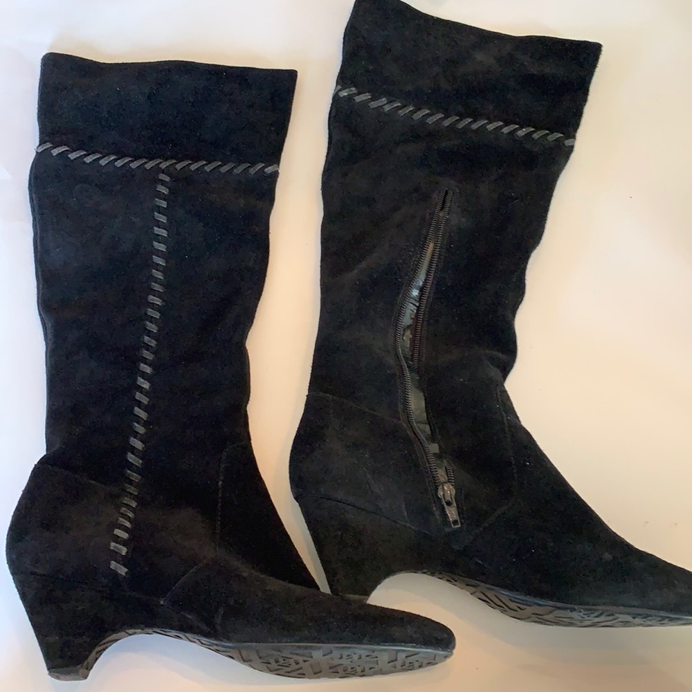 Black Suede boots Anne Klein
